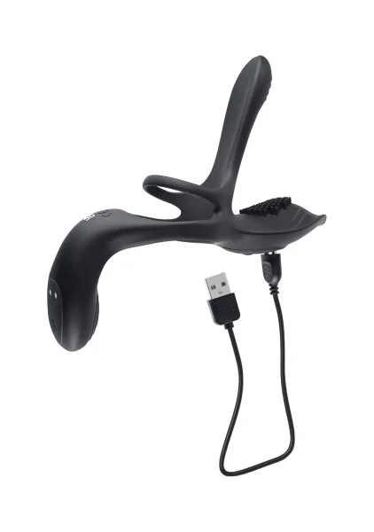 Playboy Pleasure The 3 Way Rechargeable Silicone Multi-Stimulating Cock Ring With Remote