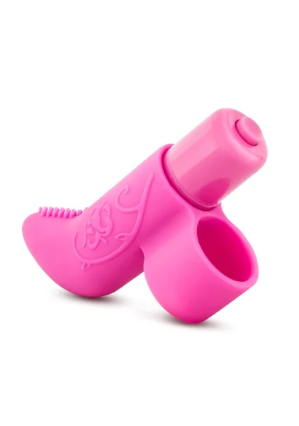 Blush Silicone Finger Vibe 7X Waterproof Blue