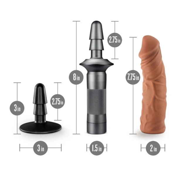 Lock On - Karbonite Dildo And Handle - Mocha — image 9 of 11