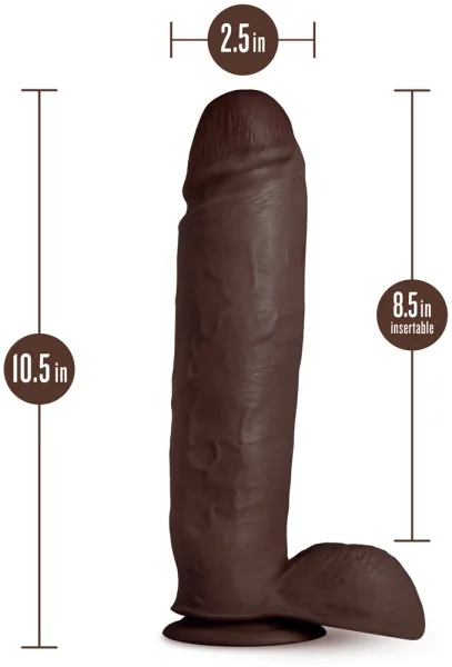Au Naturel - Huge - 10 Inch Dildo - Chocolate