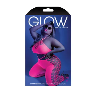 Own the Night Bodystocking Queen Neon Pink