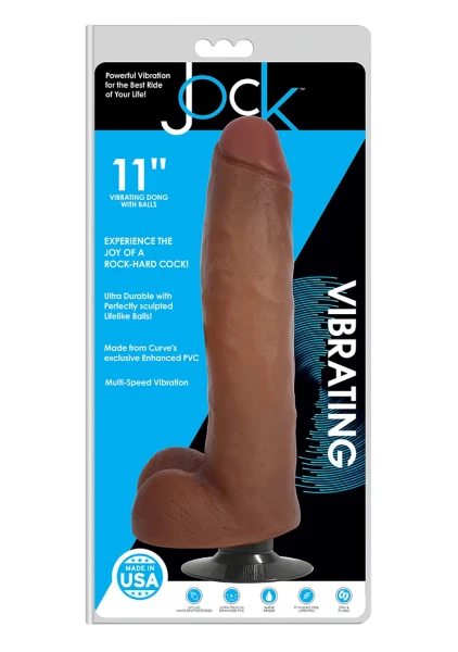 Jock 11" Vibrating Dong With Balls
