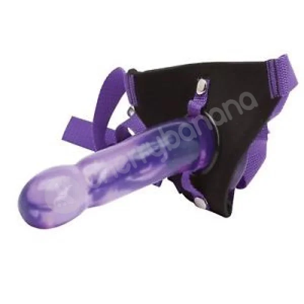Climax Strap-on - Purple Ice Dong & Harness Set