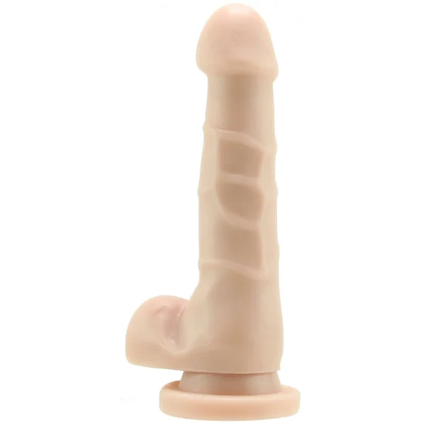 Dr. Skin Basic 7 Inch Realistic Dildo With Balls & Suction Cup by Blush - Vanilla