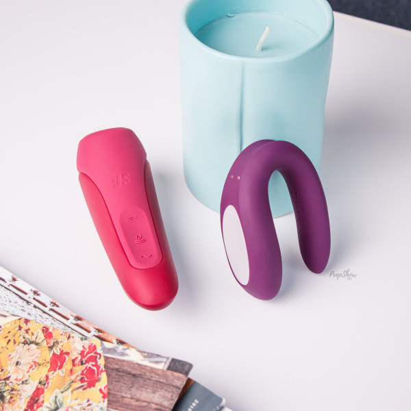 Satisfyer Curvy 1+ & Double Joy Bundle - 2 Long-Distance App Controlled Vibrators
