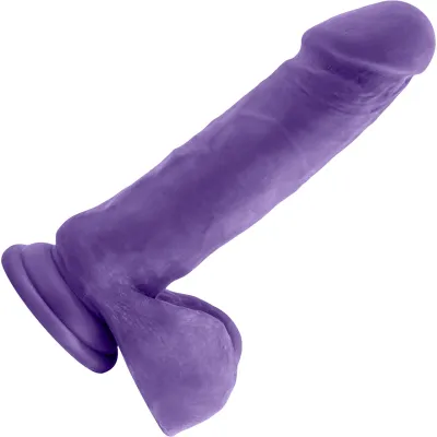 Au Naturel Bold Hero 8 Inch Sensa Feel Dual Density Dildo By Blush Purple