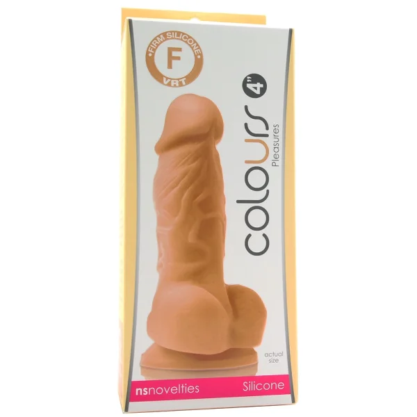 Colours Pleasures 4 Inch Vanilla Silicone Suction Cup Dildo