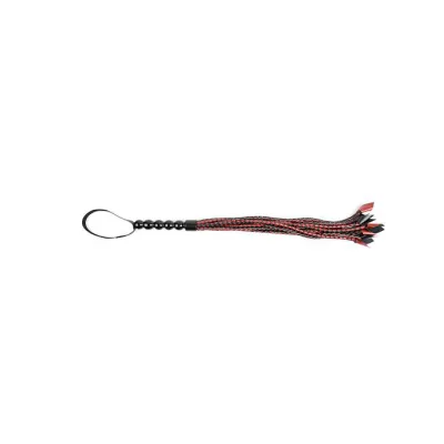 Saffron Braided Flogger Black Red