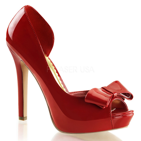 4 3/4 inches Heel, 1 inches PF Peep Toe d'Orsay Pump w/Bow SIZE 11 (FINAL SALE)