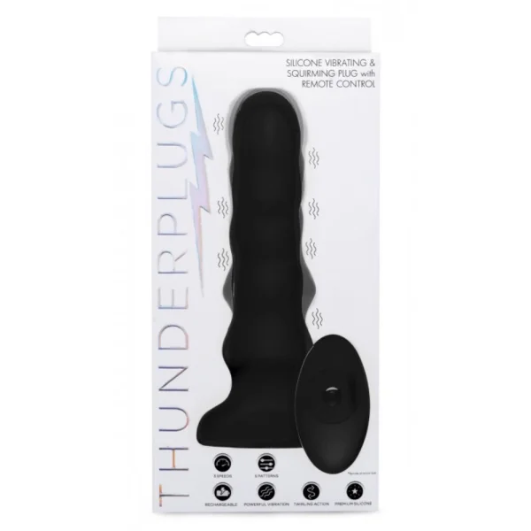 Rippled Swirling Anal Plug With Wireless Remote