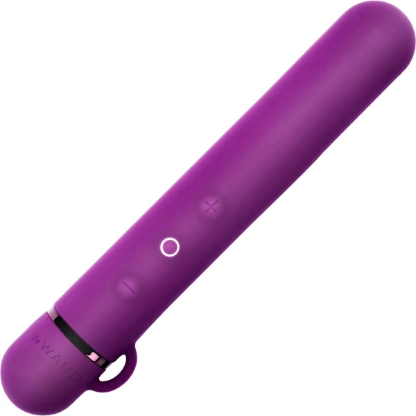 Le Wand Chrome Baton Bullet Vibrator - Dark Cherry