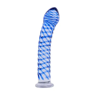 Lucent Oceana Glass Massager 7 Inch Blue 7 Inch