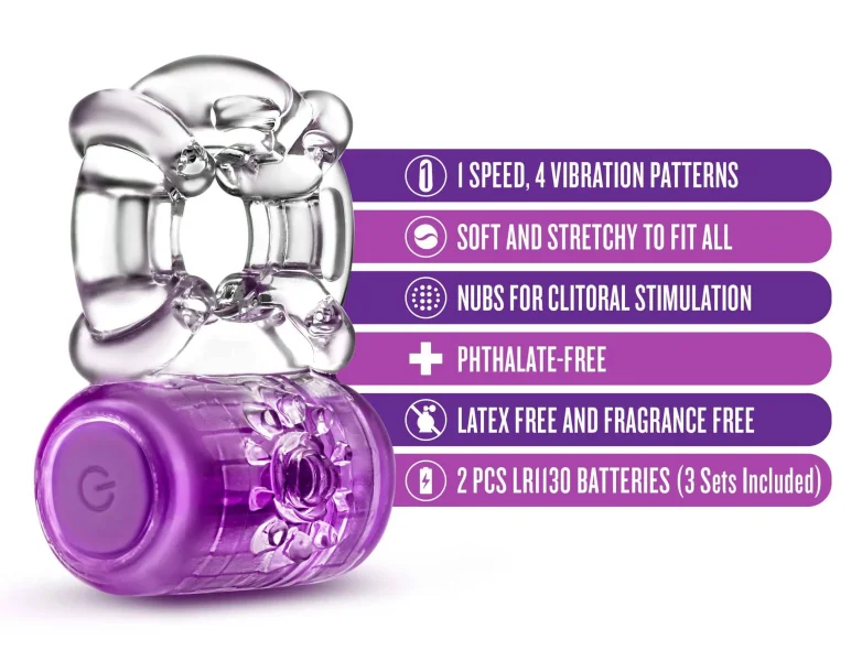 Play With Me - One Night Stand Vibrating C-ring - Purple