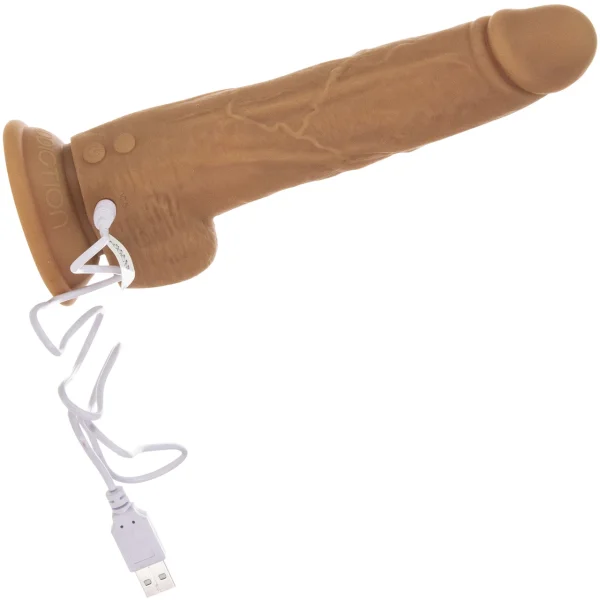 Naked Attraction 9 Inch Thrusting Dildo Caramel