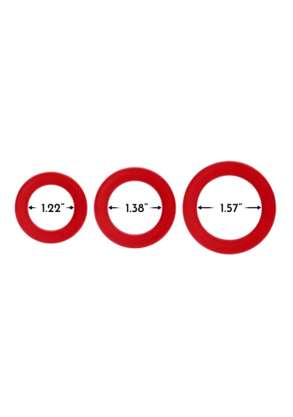 F-61: 3-Piece Silicone Cock Ring Set — image 7 of 16