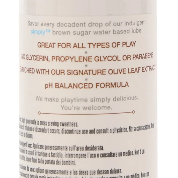 Simply Aqua Water Based Personal Lubricant - Brown Sugar 4 fl oz