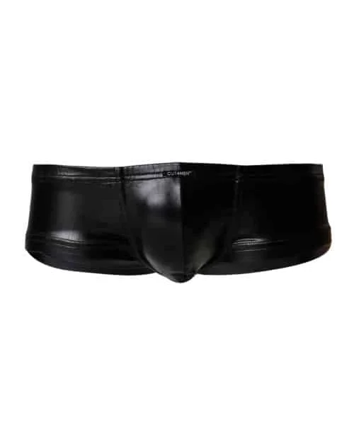 C4M Booty Shorts Black Leatherette Extra Large