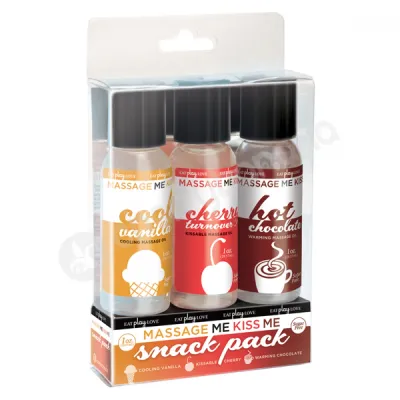 Eat Play Love Massage Me Kiss Me Snack Pack Massage Oils