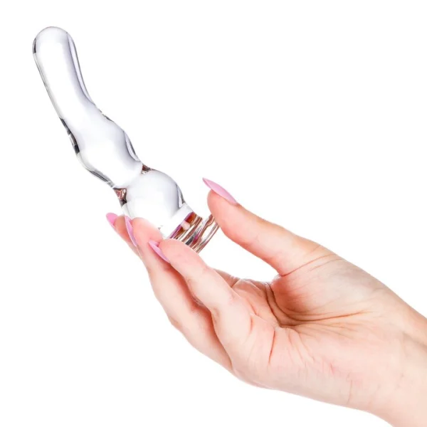 Glacier Glass Curved G-Spot Dildo – 5 Inch