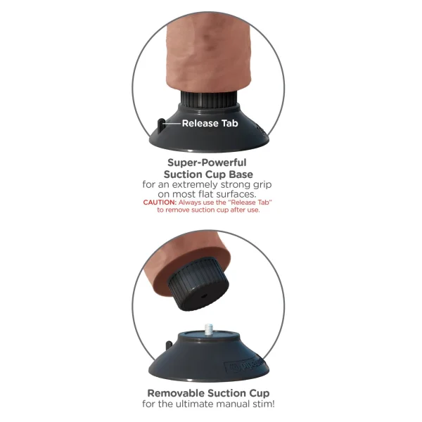 King Cock 10" Vibrating Cock - Tan