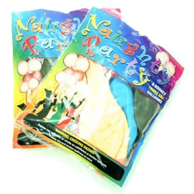 Naughty Boobie Party Balloons 6 Pack Assorted Colors