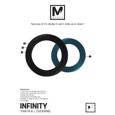 Infinity Thin Medium Cockring Black