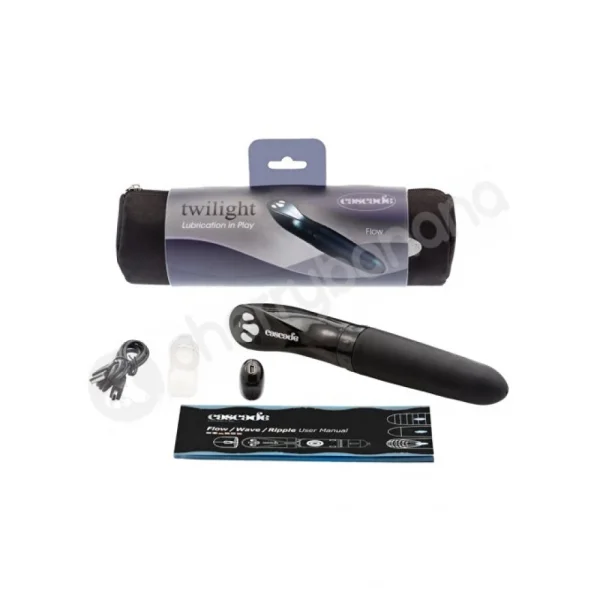 Cascade Flow Twilight Black Self Lubricating Vibrator