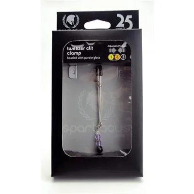 Adjustable Clit Clamp With Purple Beads