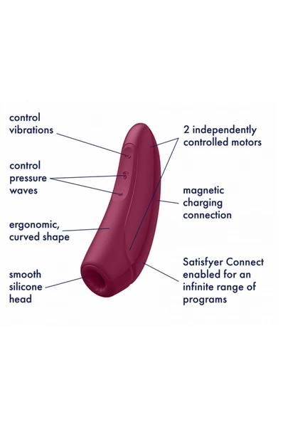 Satisfyer Curvy 1+ Dark Red Stimulator — image 8 of 8