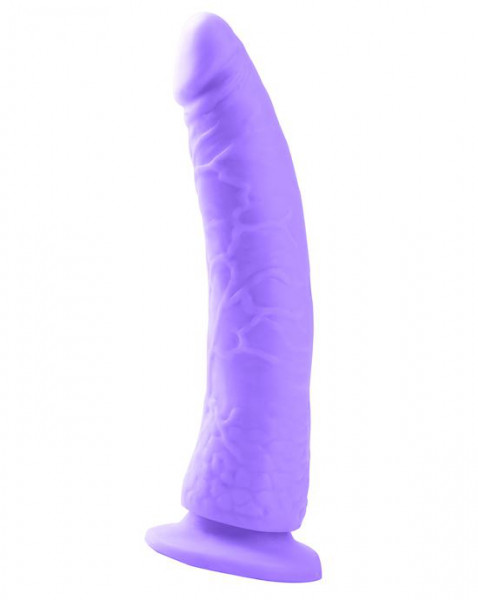 Neon Slim 7 Inch Suction Cup Dildo - Purple - 7 Inch