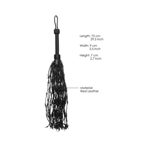 Ouch! Pain - Saddle Leather Barbed Wire Flogger