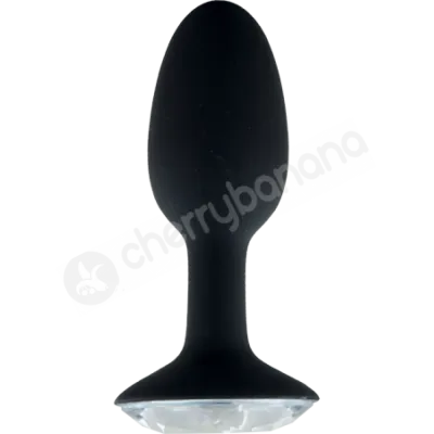 Crystal Amulet Black Large Jewelled Butt Plug