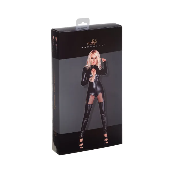 Noir Powerwetlook Stocking Witth Panties With Silver Zipper Small — image 7 of 7