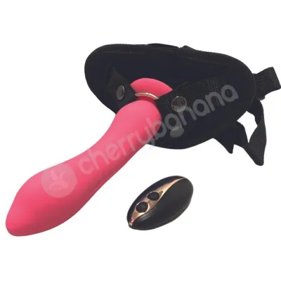 Seven Creations 7 Vibration Pink Dildo Harness Strap On Set
