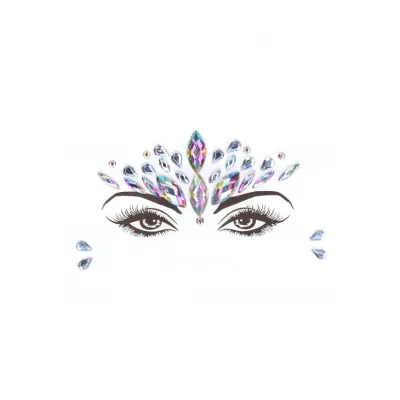 Dazzling Crowned Face Bling Sticker