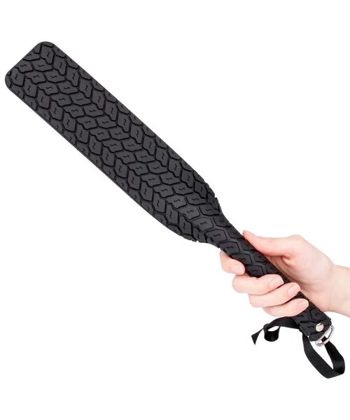 Sei Mio Tread Carefully Rubber Tyre Spanking Paddle - 15 Inch