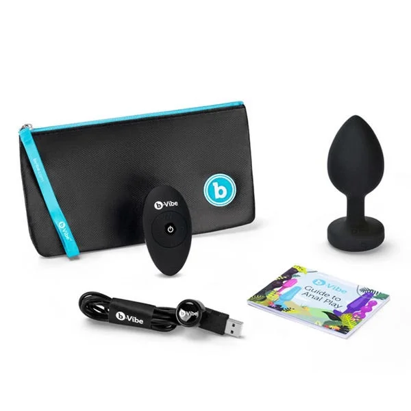b-Vibe Vibrating Jewel Plug Xxl Black