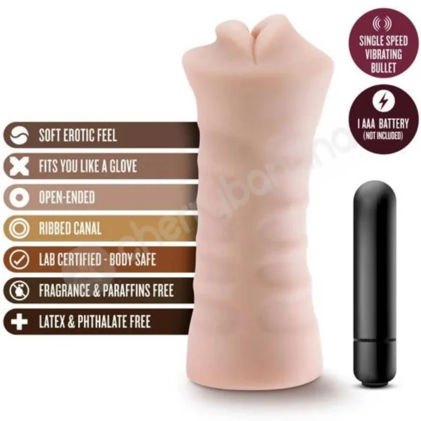 M For Men Skye X5 Plus Ultra Soft Stroker With Bullet Vibe