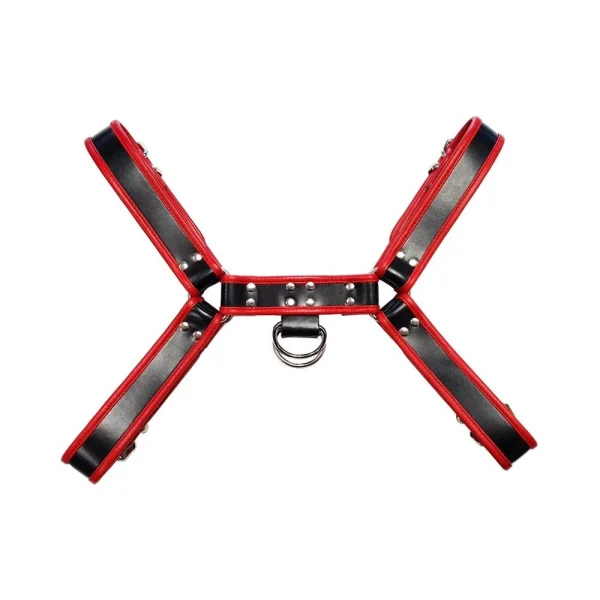 O.t.h Leather Harness - Black With Red Accessories Size Extra Large — image 7 of 7