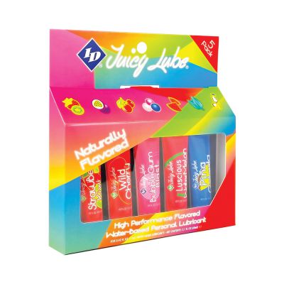 ID Juicy Lube Assorted Flavored Personal Lubricant 5 Pack Tubes