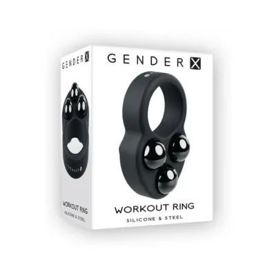 Cock Rings Gender X Workout Ring Weighted Silicone Training Cockring Black