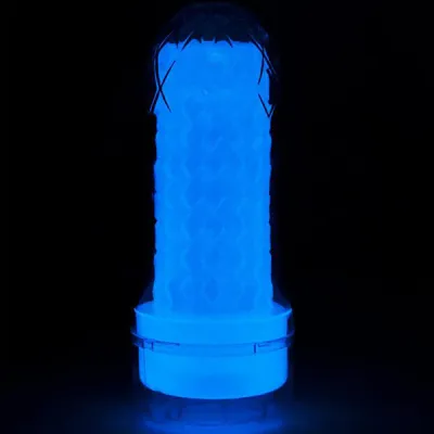 Lumino Play Glow In the Dark Pocket Pussy Ribbed Stroker