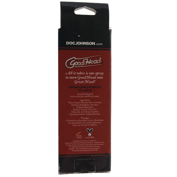 GoodHead Juicy Head Sours Dry Mouth Spray 2 oz By Doc Johnson - Sour Cherry