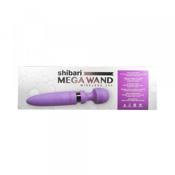 Shibari Deluxe Mega Massage Wand Silicone USB Rechargeable Purple