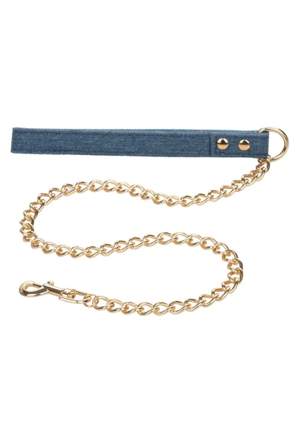 Ride 'em Premium Denim Collection Collar with Leash