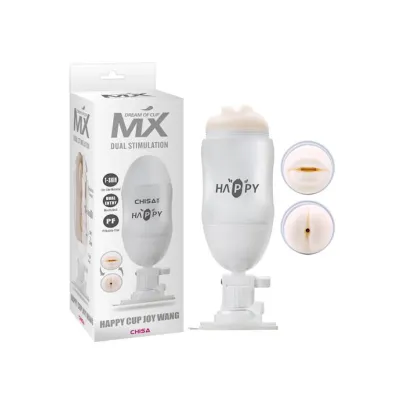 Happy Cup Vibrating Masturbator Mouth And Ass Flesh