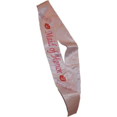 Pink Maid Of Honor Sash