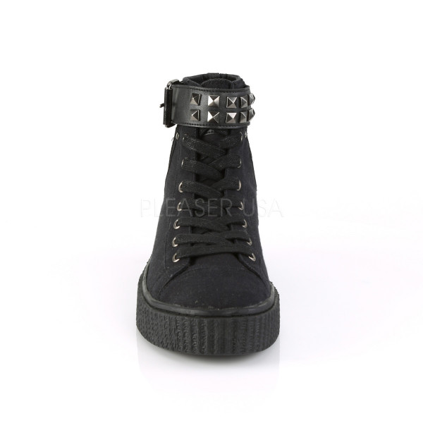 1 1/2 inches PF Round Toe Lace-Up Front High Top Creeper Sneaker — image 2 of 16
