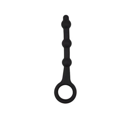 Pleasure Piston Anal Beads 5 3 Inch Black 5 3 Inch