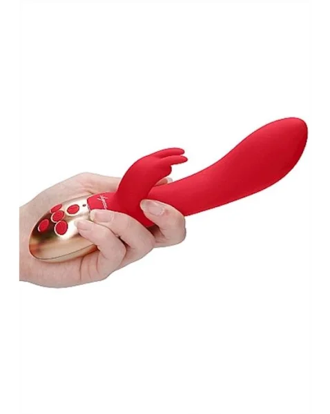 Heating Rabbit Vibrator - Opulent  - Red - 8 Inch